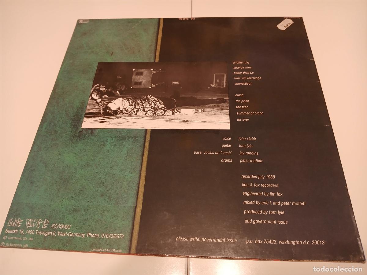 Discos de vinilo: GOVERNMENT ISSUE -CRASH- (1988) LP DISCO VINILO - Foto 2