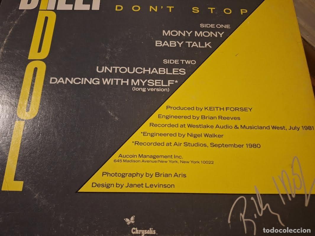 Discos de vinilo: BILLY IDOL - MONY MONY / DANCING WITH MYSELF long version 12&rdquo; MAXI USA CHRYSALIS 1981 NEW WAVE - Foto 2