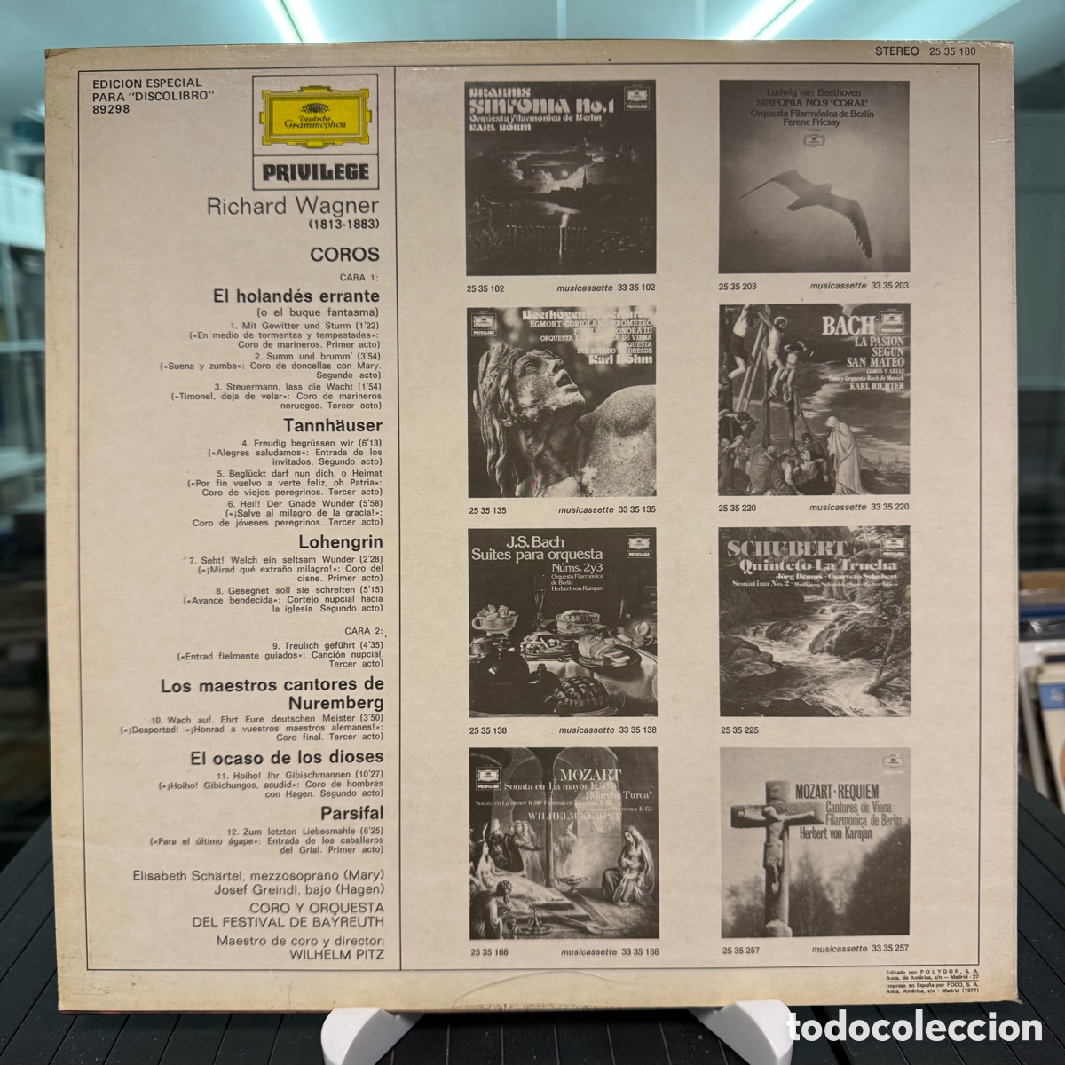 Discos de vinilo: Wagner - Wilhelm Pitz - Coros C&eacute;lebres (LP) - Foto 2