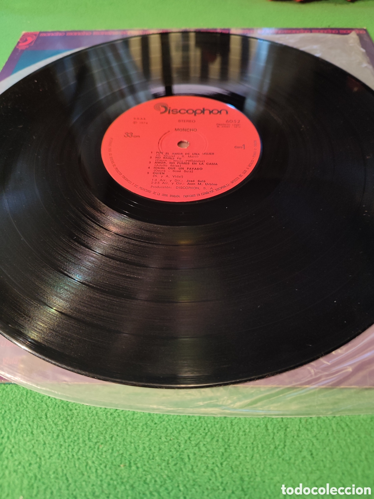 Discos de vinilo: Moncho - Por el amor de una mujer - Foto 3