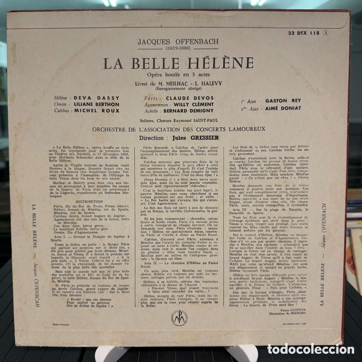Discos de vinilo: Offenbach - Jules Gressier - La Belle Helene (LP) - Foto 2