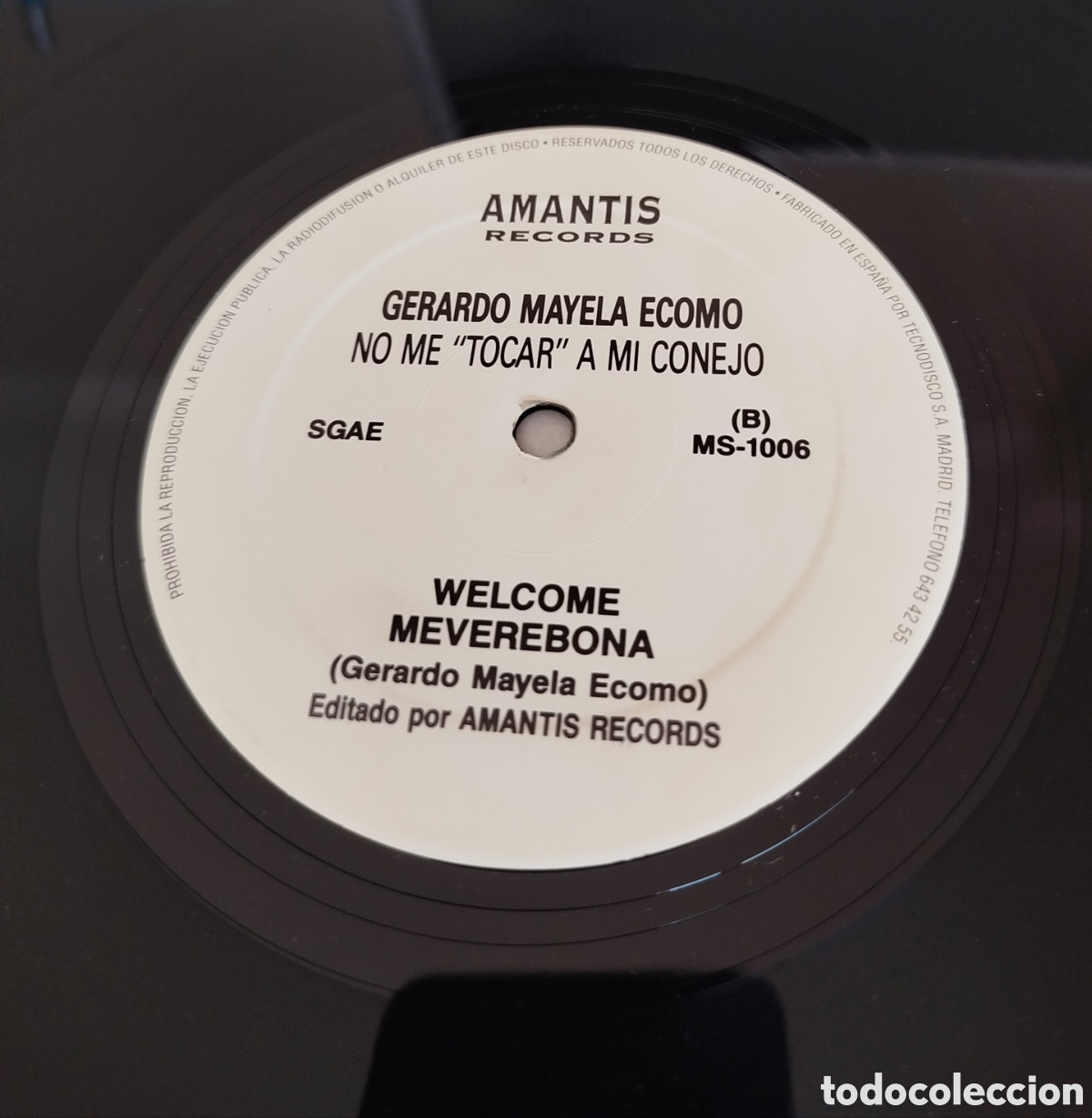 Discos de vinilo: Gerardo Mayela Ecomo - No me &rdquo;tocar&rdquo; a m&iacute; conejo - Foto 3