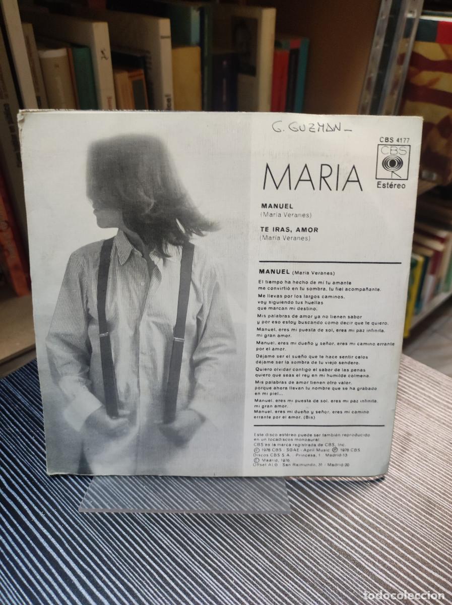 Discos de vinilo: Maria &ndash; Manuel TE IRAS AMOR - Foto 2