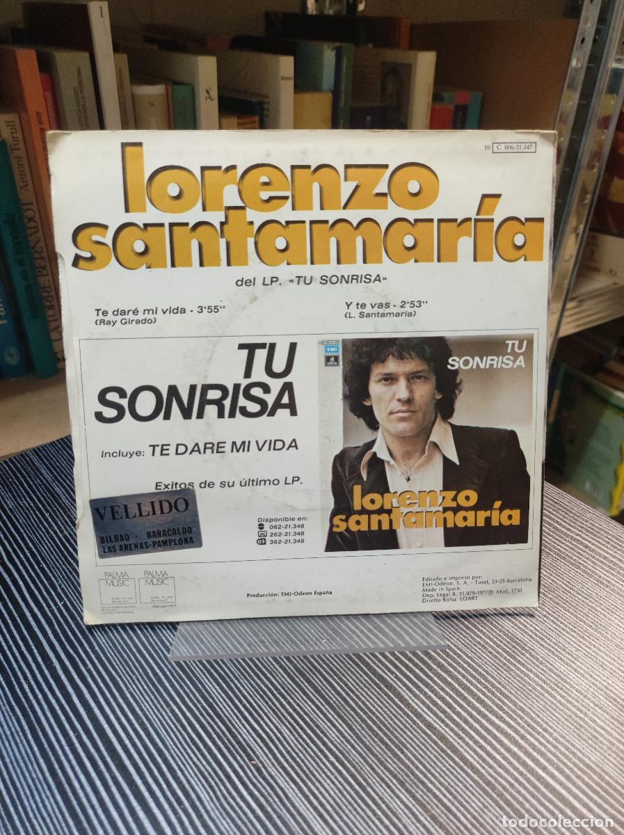 Discos de vinilo: Lorenzo Santamar&iacute;a &ndash; Te Dar&eacute; Mi Vida - Foto 2