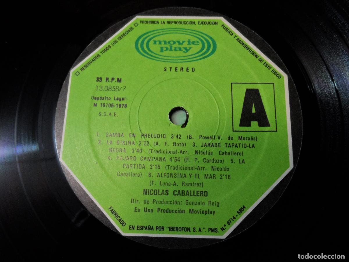 Discos de vinilo: NICOLAS CABALLERO - ARPA (SPAIN 1978) - Foto 3