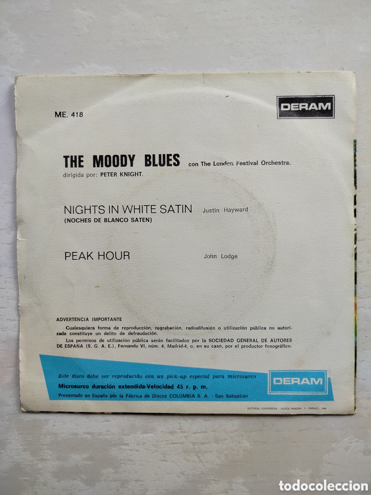 Discos de vinilo: The Moody Blues Single - Foto 2