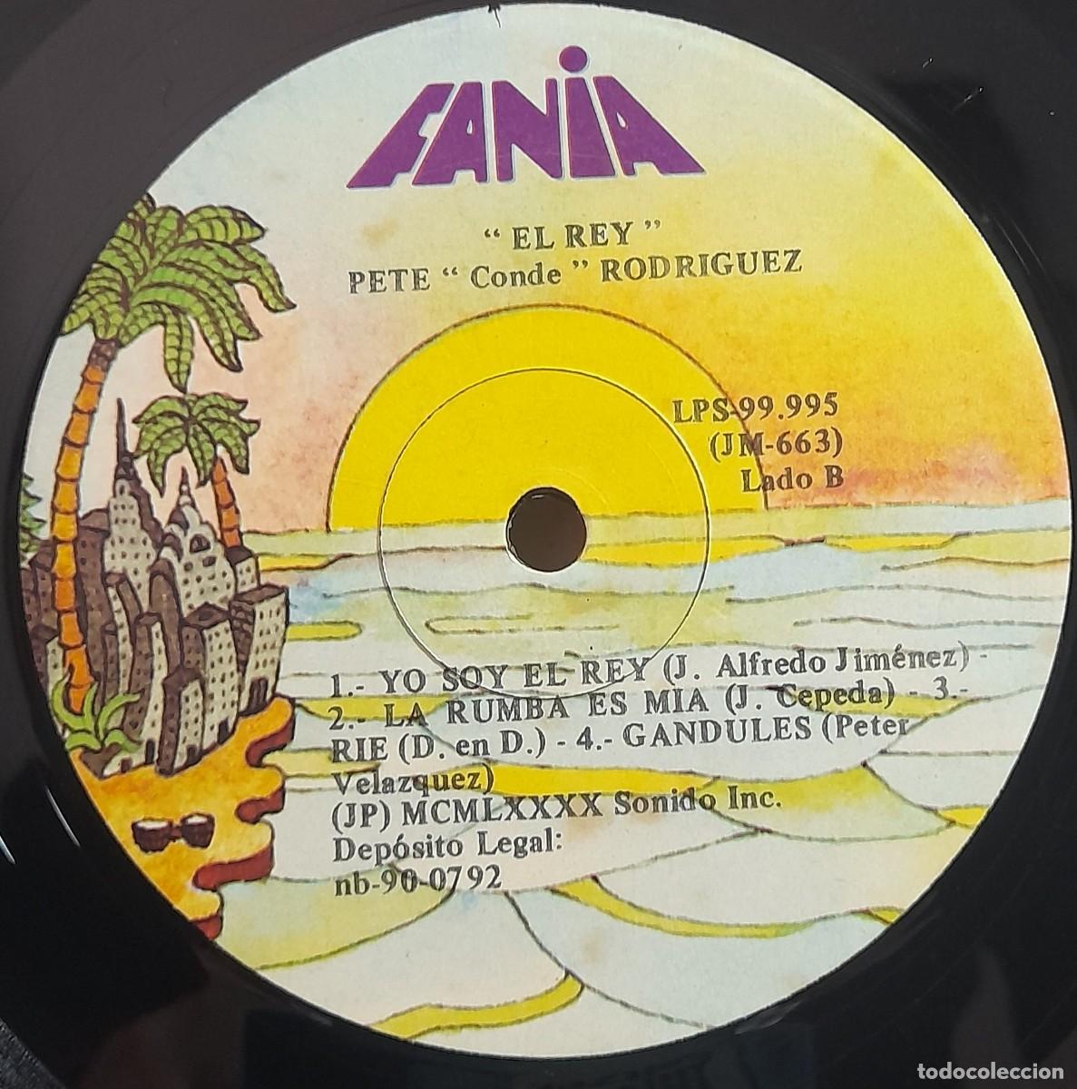 Discos de vinilo: SALSA-Pete El Conde Rodr&iacute;guez / &rdquo;El Rey&rdquo; . A&ntilde;o 1990 - Foto 5
