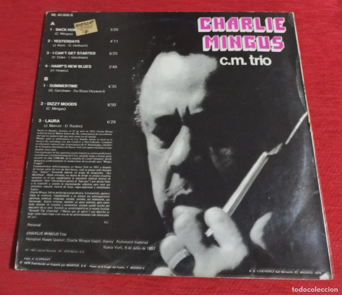 Discos de vinilo: CHARLIE MINGUS - C. M. TR&Iacute;O - LP - Foto 2