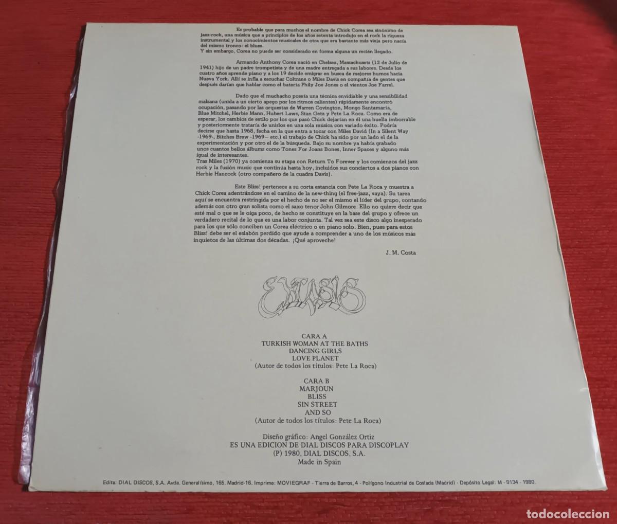 Discos de vinilo: CHICK COREA - EXTASIS - LP - Foto 2