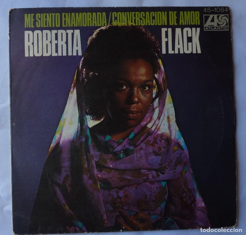 Discos de vinilo: ROBERTA FLACK / ME SIENTO ENAMORADA / 1974 / SINGLE - Foto 1