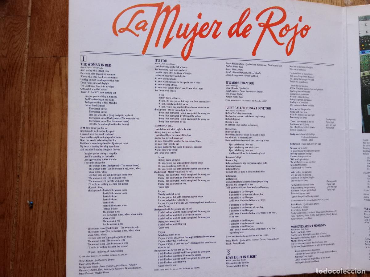 Discos de vinilo: Stevie Wonder - la mujer de rojo - Foto 2