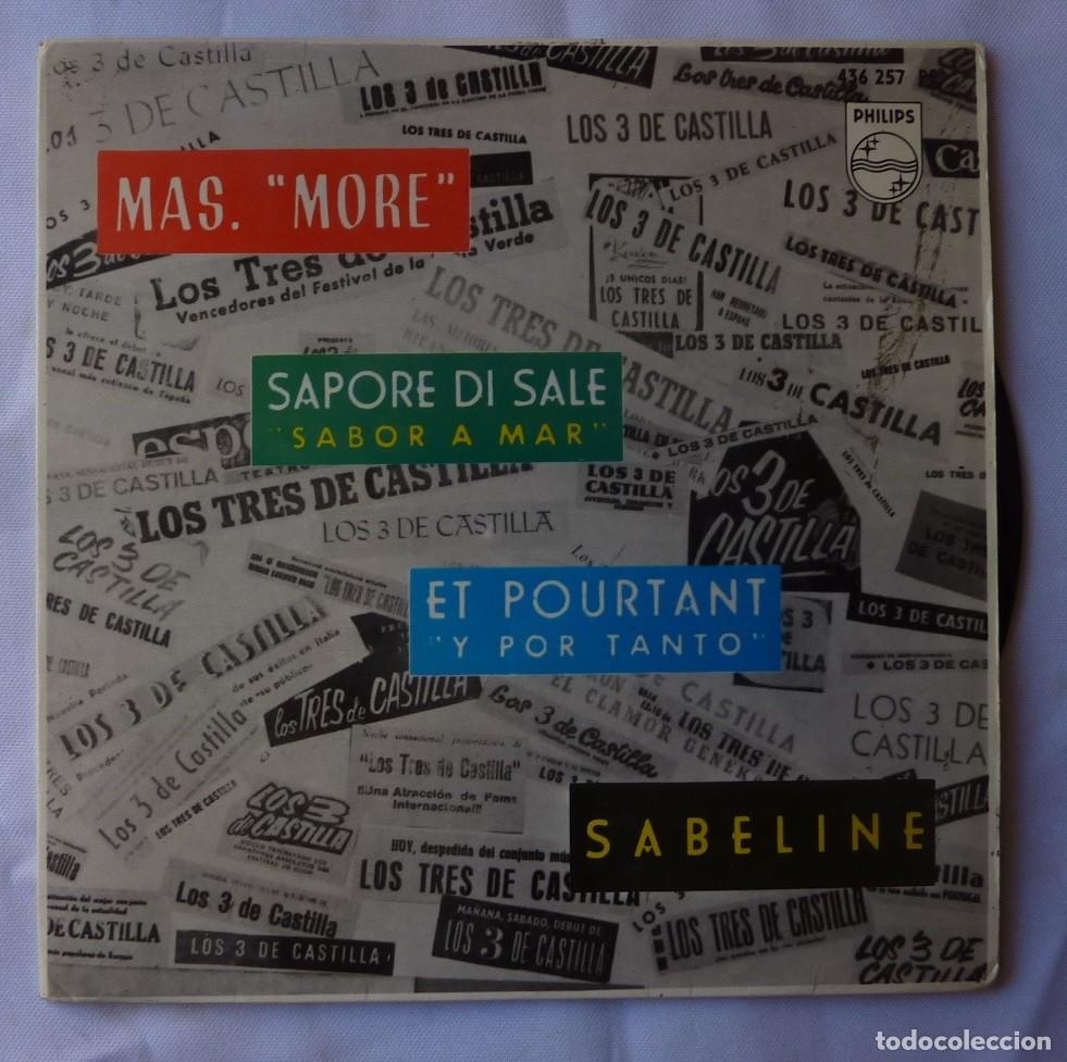 Discos de vinilo: LOS 3 DE CASTILLA / MAS &rdquo;MORE&rdquo;+3 / 1964 / EP - Foto 1