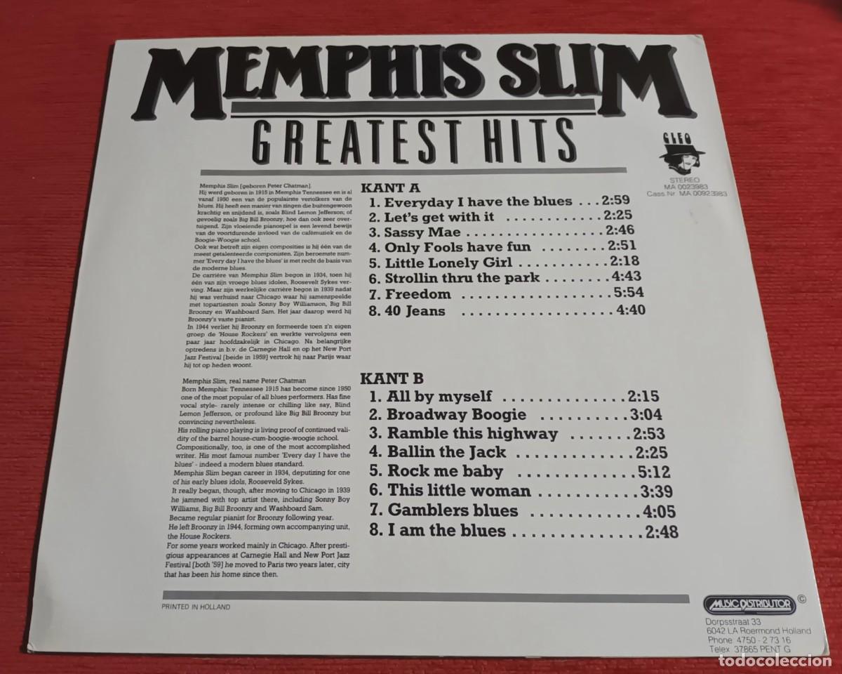 Discos de vinilo: MEMPHIS SLIM - GREATEST HITS - LP - Foto 2