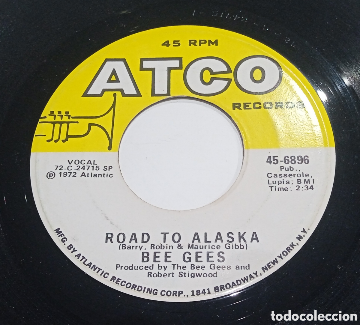 Discos de vinilo: BEE GEES - Run to me (1972) single - Foto 3