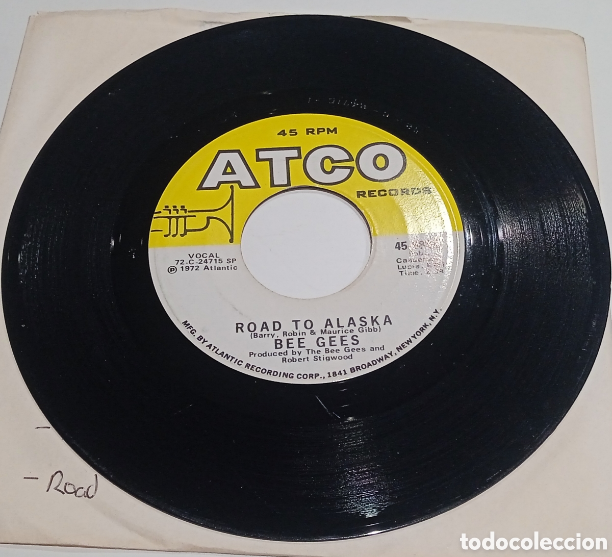 Discos de vinilo: BEE GEES - Run to me (1972) single - Foto 4