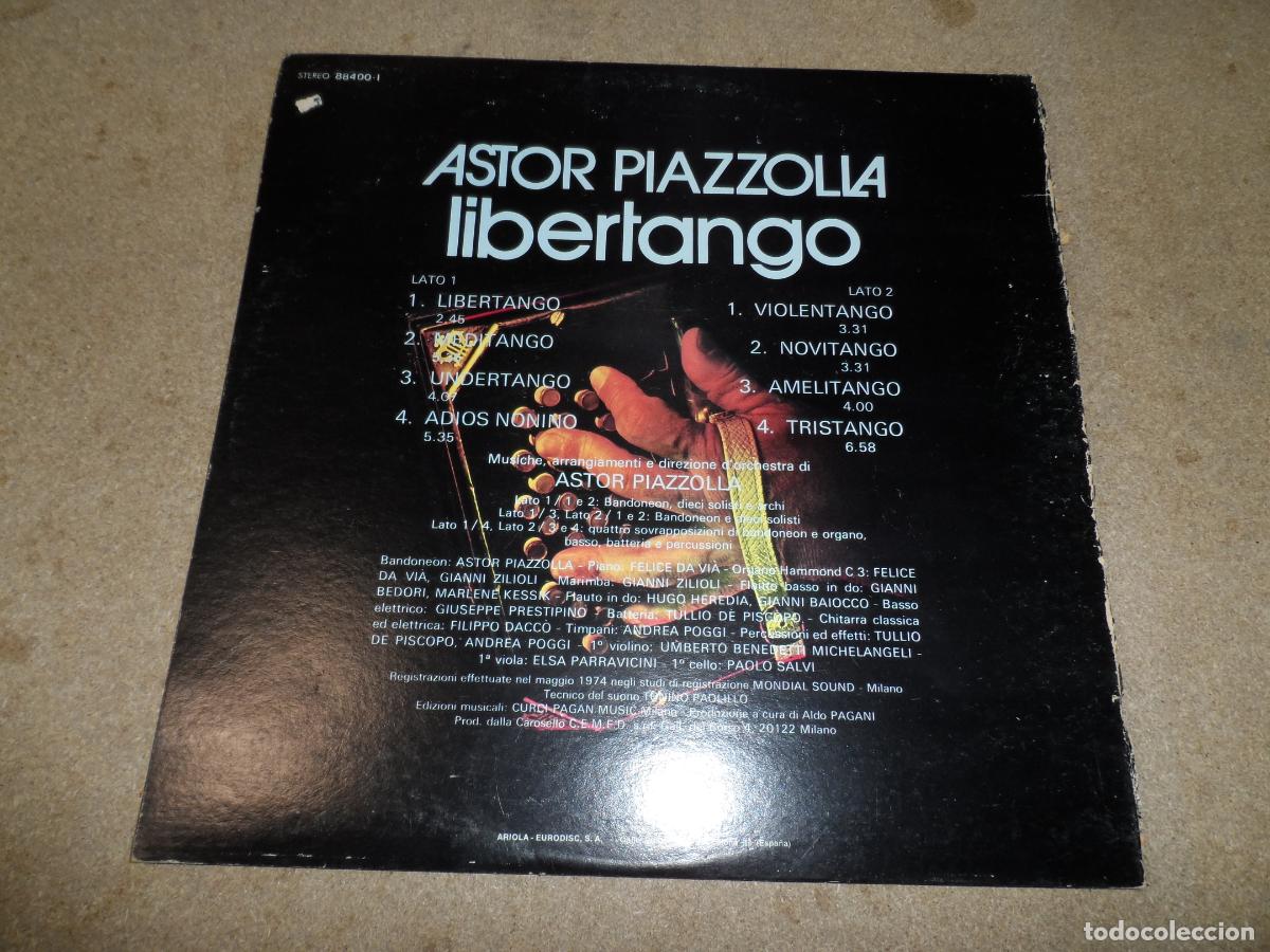 Discos de vinilo: Astor Piazzolla &ndash; Libertango (SPAIN 1974) - Foto 3