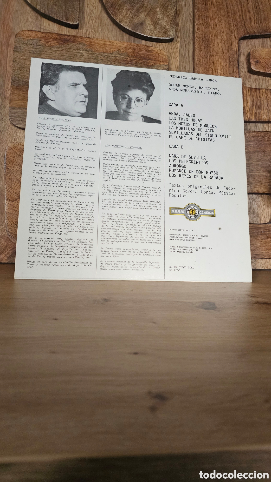 Discos de vinilo: Canciones de Federico Garc&iacute;a Lorca - Foto 3