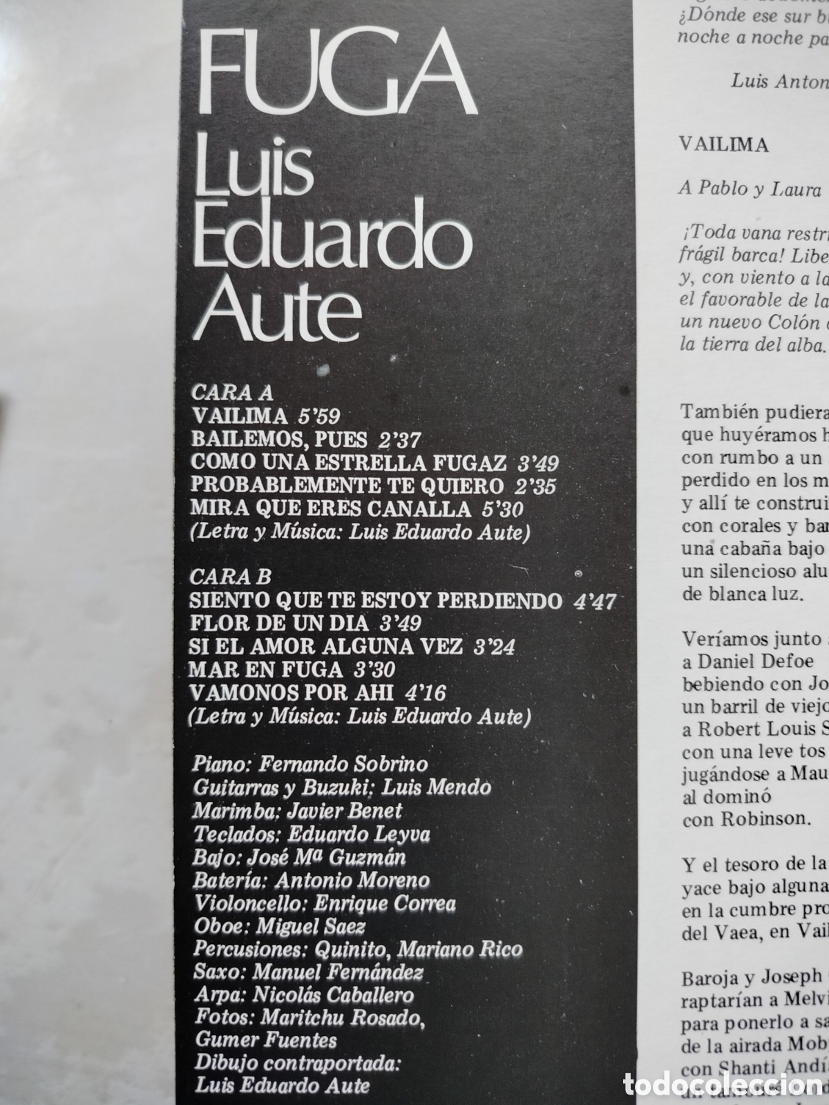 Discos de vinilo: Luis Eduardo Aute LP - Foto 3