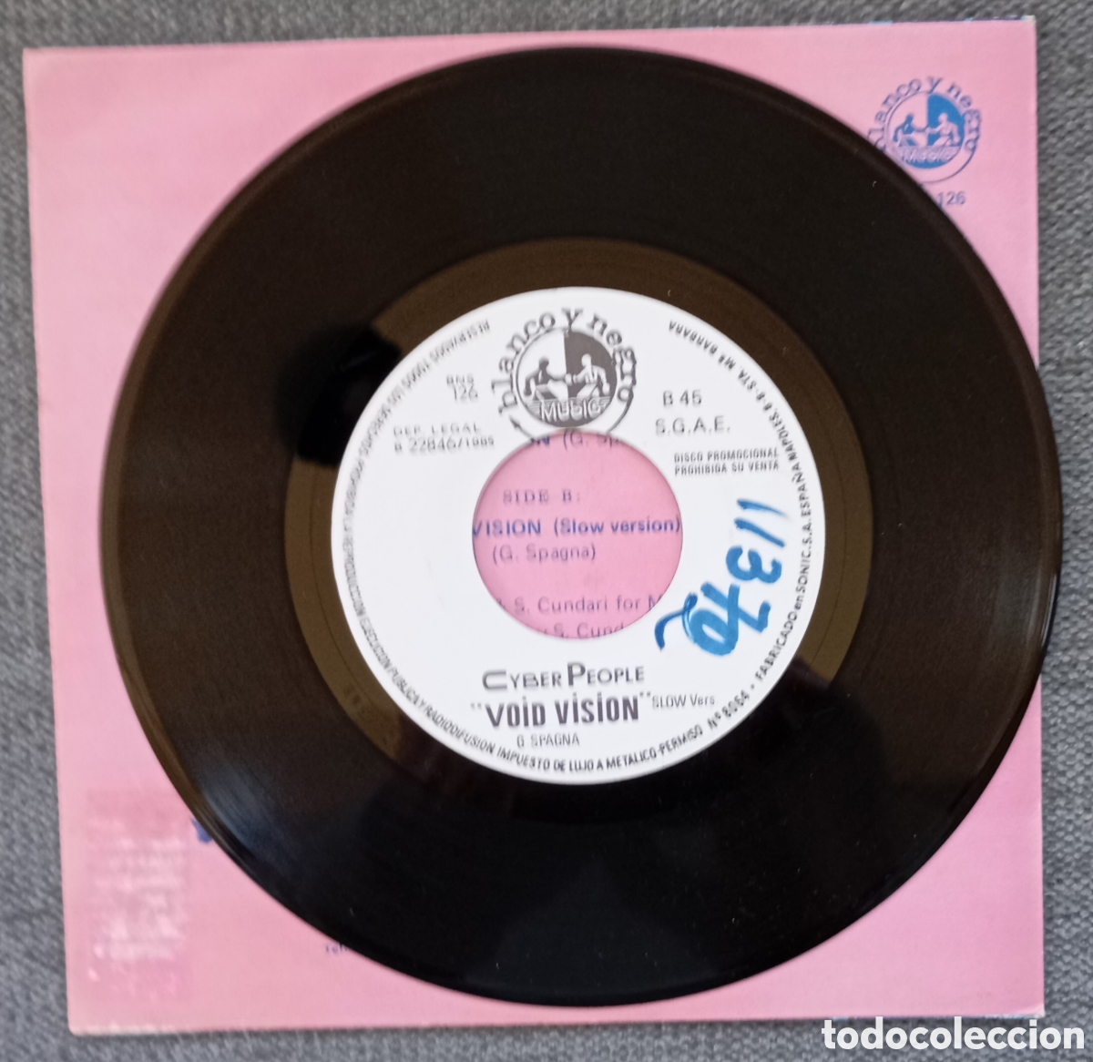 Discos de vinilo: Cyber People. Void Vision/ Void Vision ( Slow Version). Single 7&rdquo; Promo, a&ntilde;o 1985. - Foto 3