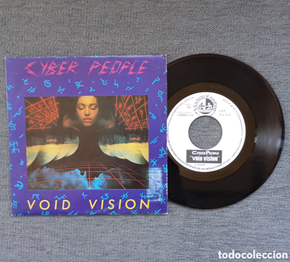 Discos de vinilo: Cyber People. Void Vision/ Void Vision ( Slow Version). Single 7&rdquo; Promo, a&ntilde;o 1985. - Foto 1