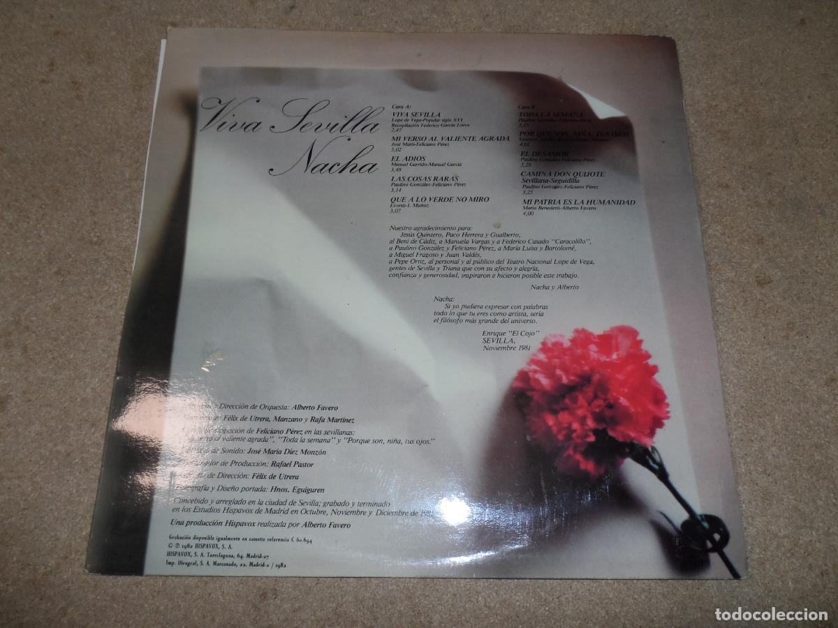 Discos de vinilo: Nacha - Viva Sevilla (SPAIN 1982) - Foto 2