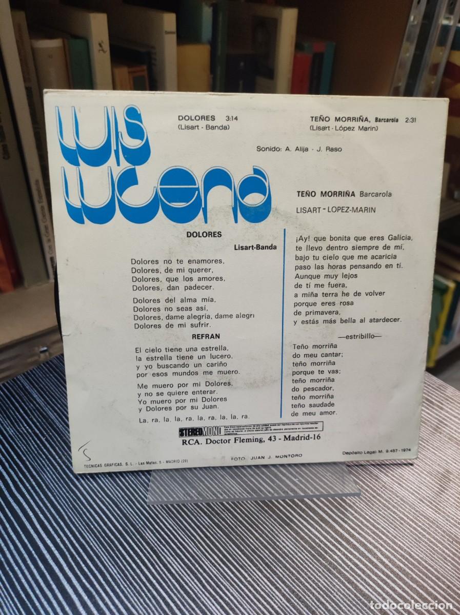 Discos de vinilo: LUIS LUCENA DOLORES MORRI&Ntilde;A - Foto 2