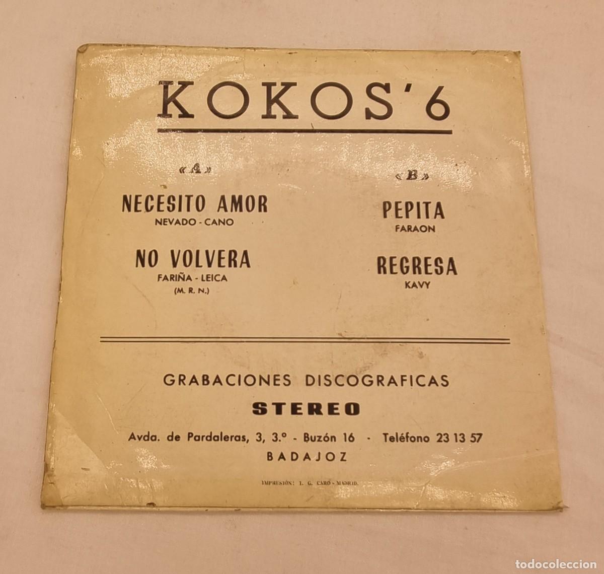 Discos de vinilo: EP Vinilo Kokos 6, Necesito amor - Foto 2