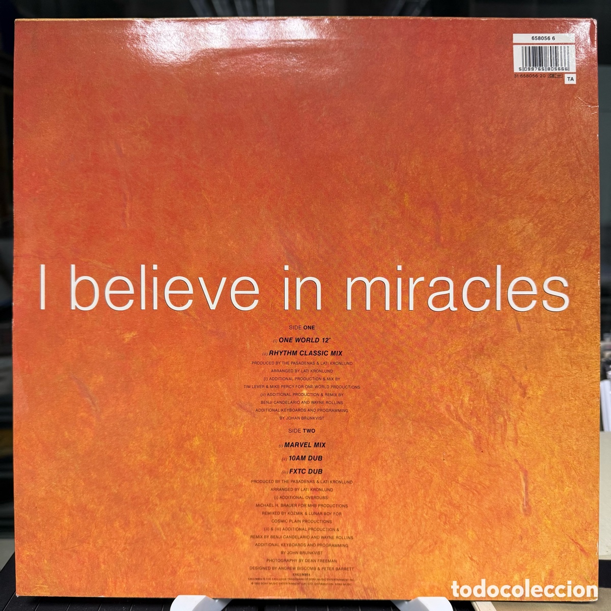 Discos de vinilo: The Pasadenas - I Believe In Miracles (Maxi) - Foto 2