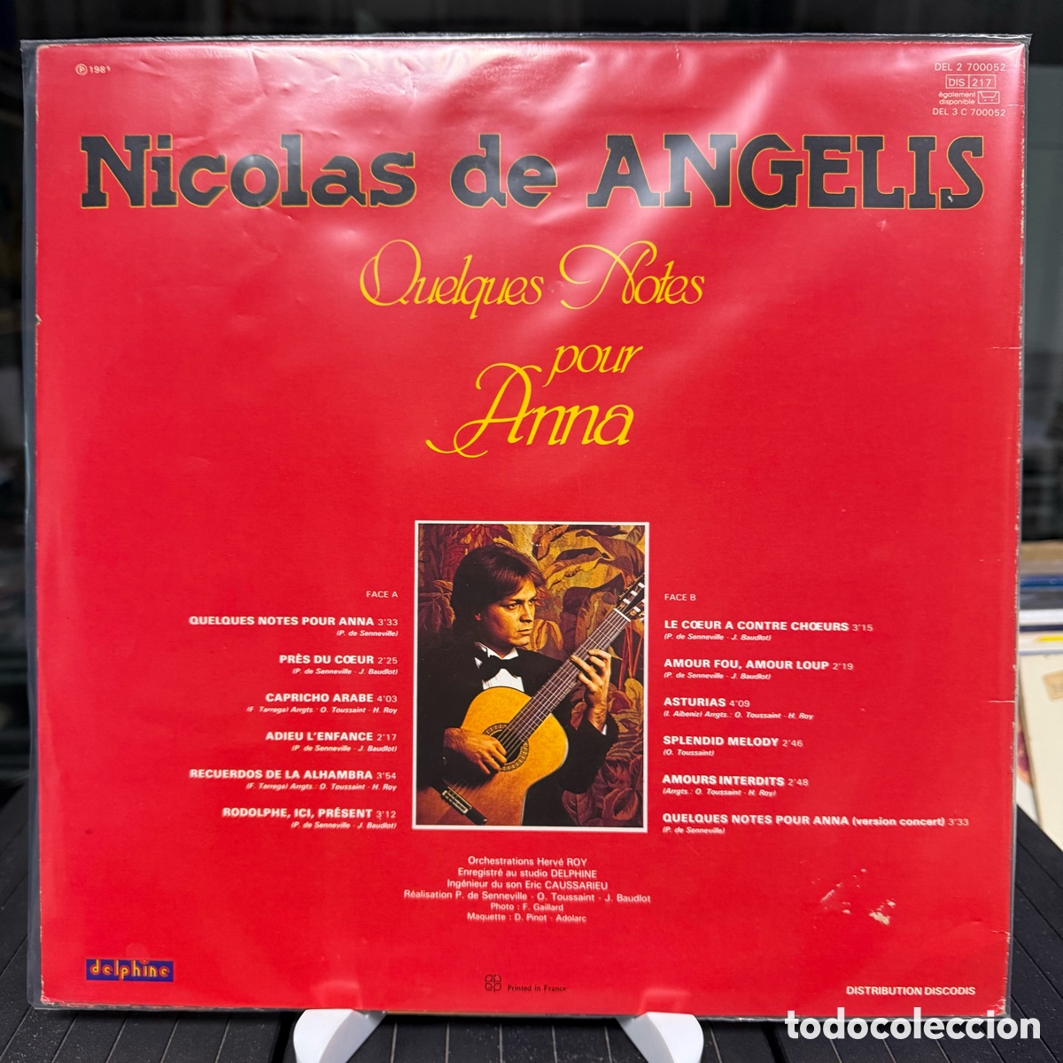 Discos de vinilo: Nicolas De Angelis - Quelques Notes Pour Anna (LP) - Foto 2