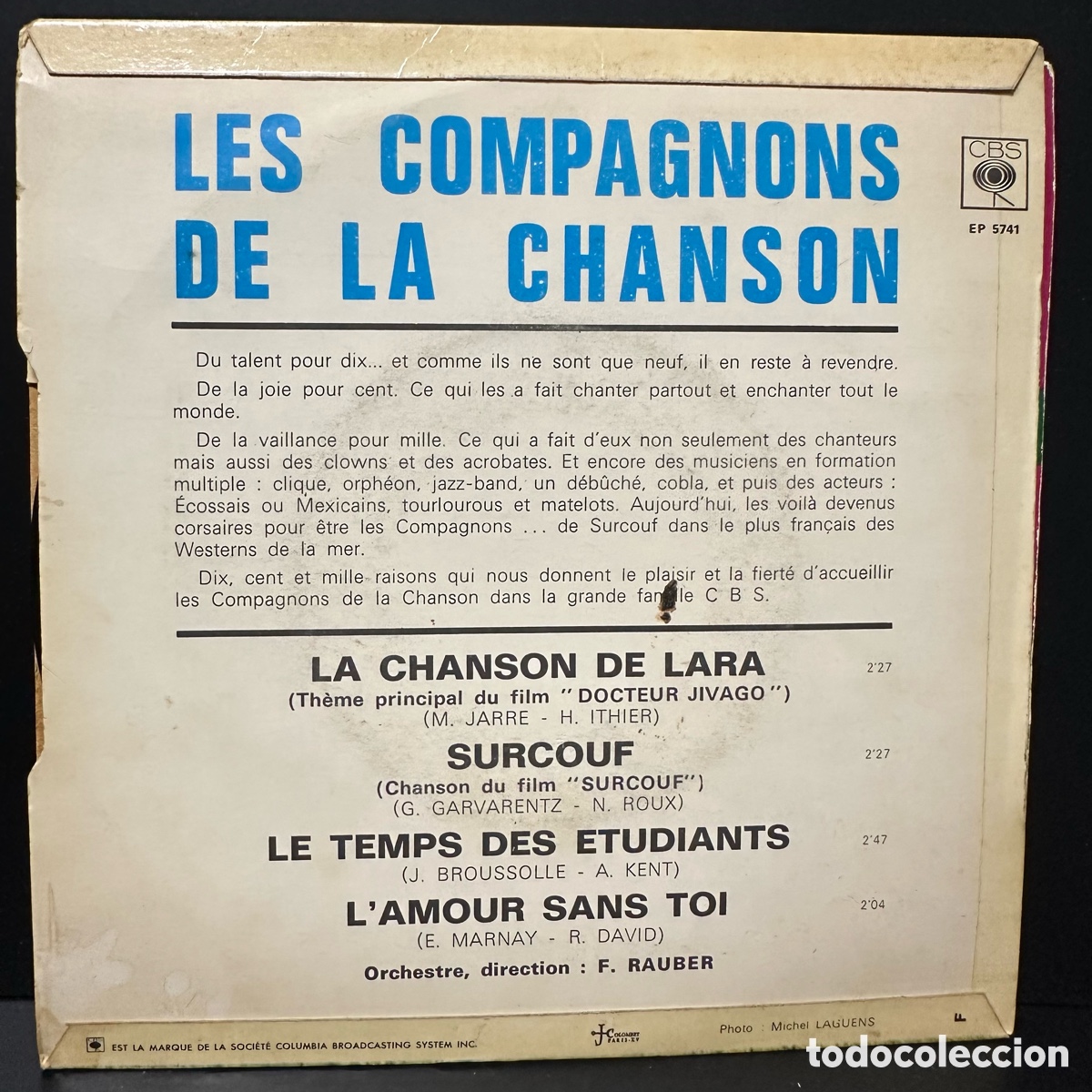 Discos de vinilo: Les Compagnons De La Chanson - La Chanson De Lara (EP) - Foto 2