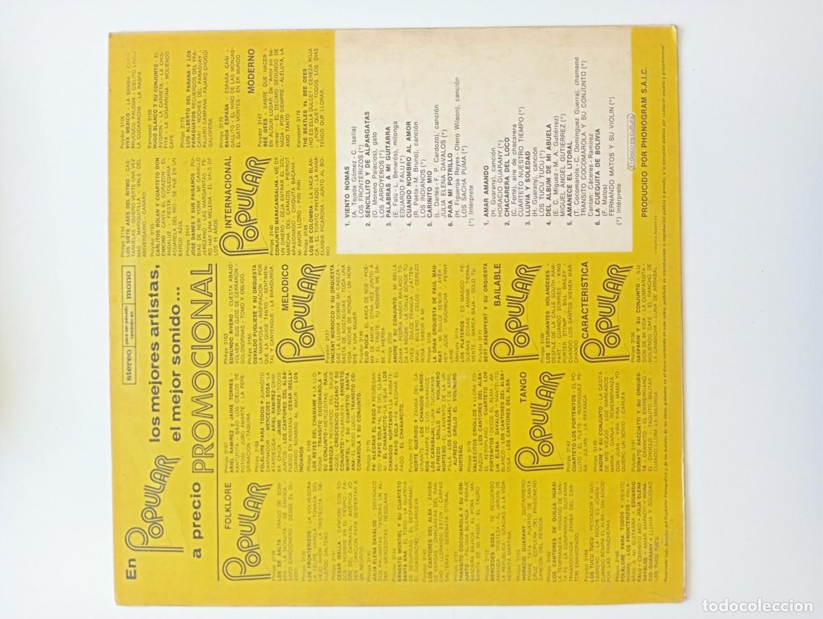Discos de vinilo: Various - Folklore Para Todos - Popular LP 1972 RARO - Foto 2