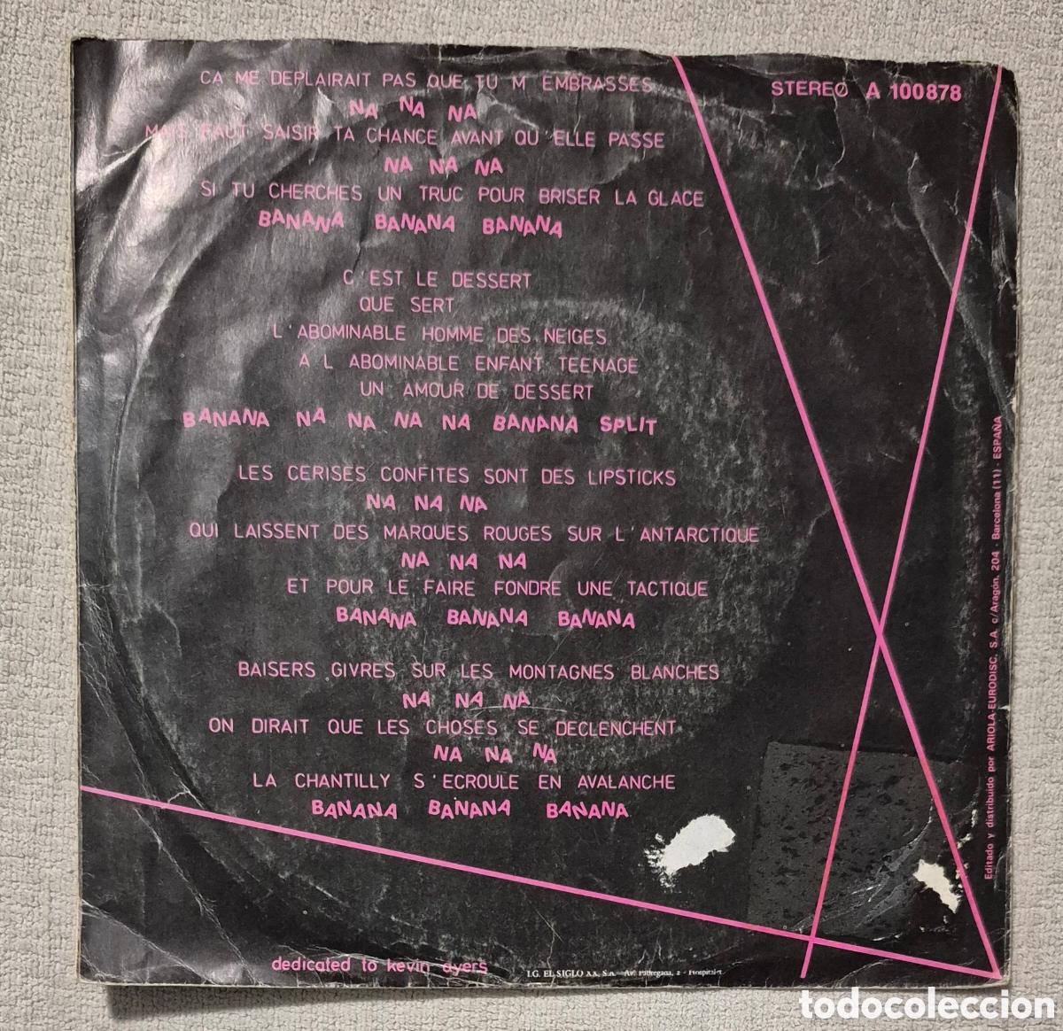 Discos de vinilo: SINGLE - LIO - LE BANANA SPLIT - 1980 - Foto 2