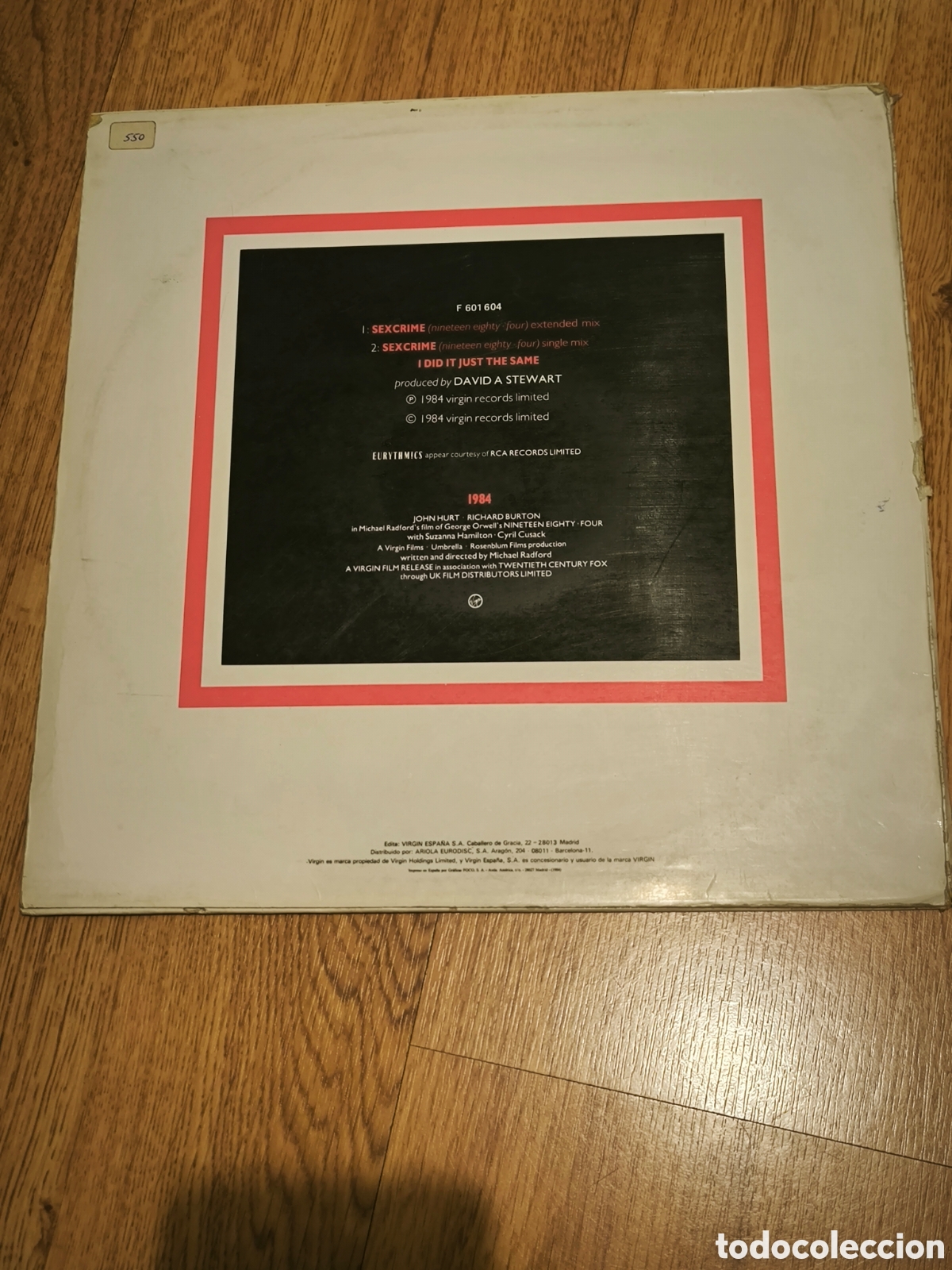 Discos de vinilo: VINILO EURYTHMICS SEXCRIME 1984 - Foto 2