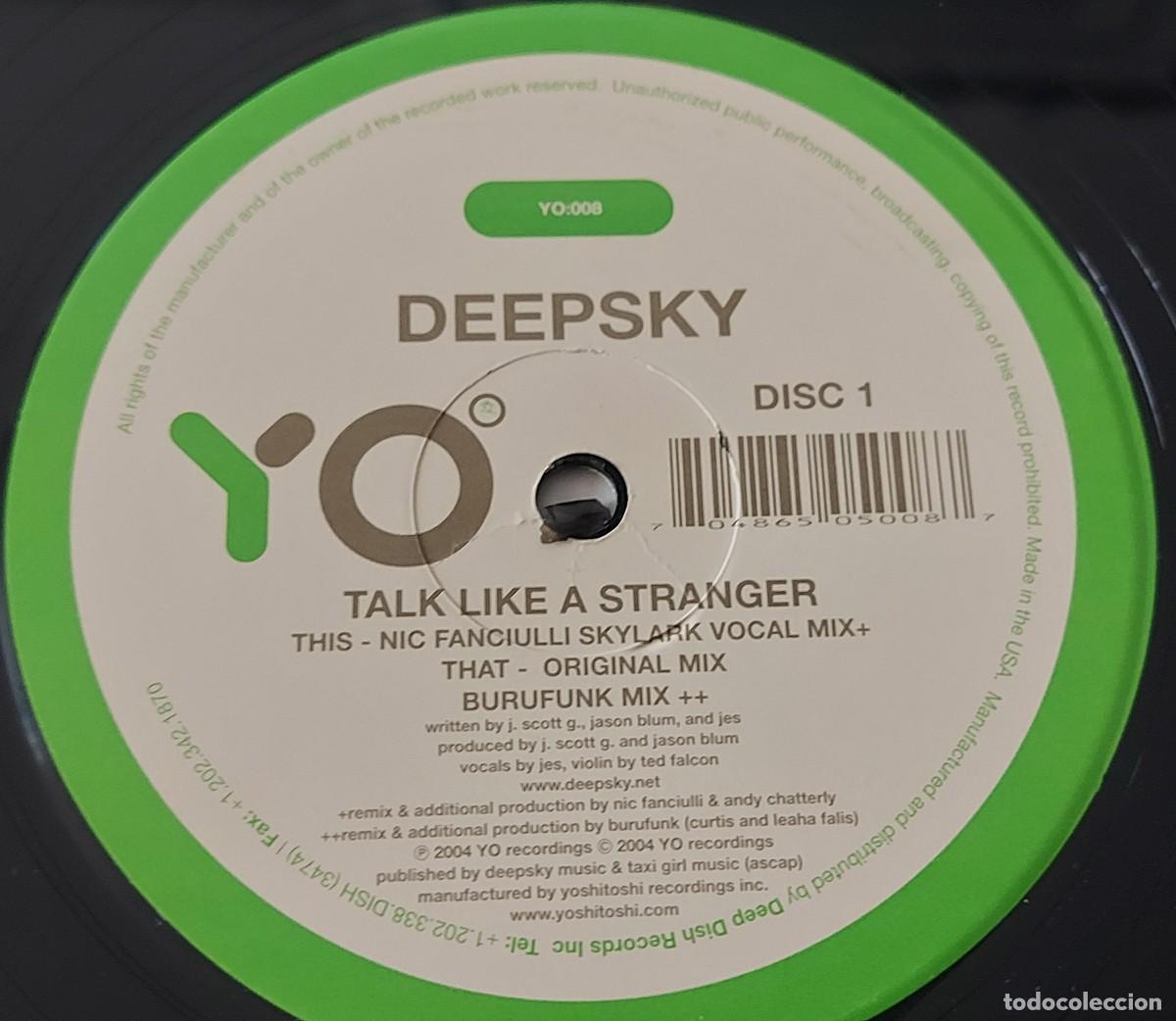 Discos de vinilo: 2 lp vinilo maxi DEEPSKY TALK LIKE A STRANGER A&Ntilde;O 2004 US - Foto 4