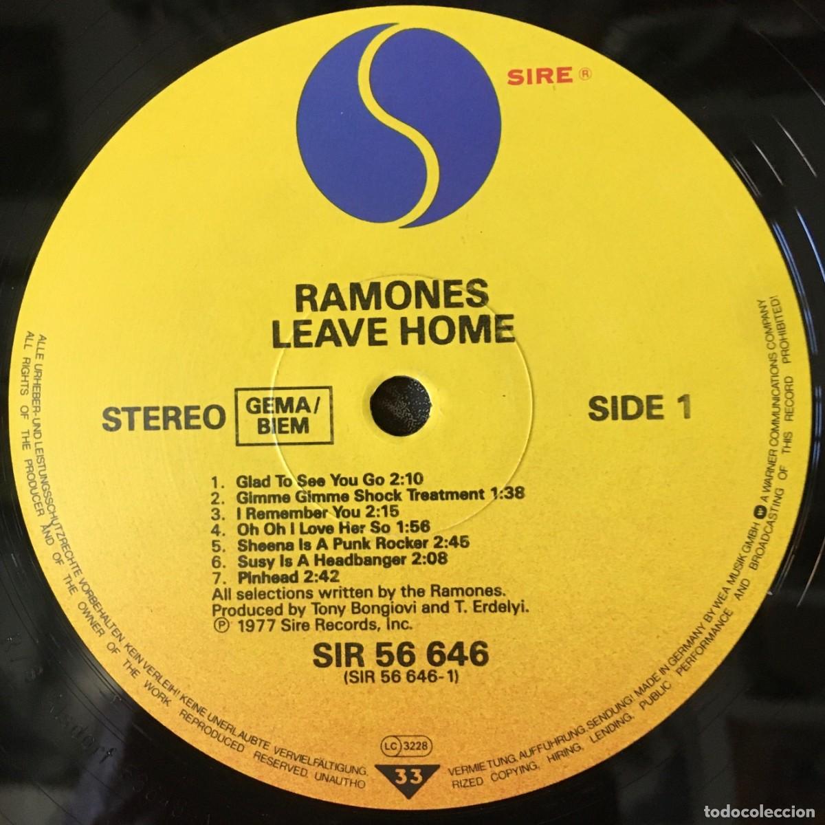 Discos de vinilo: RAMONES - LEAVE HOME, LP reedic EU 90s - Foto 2