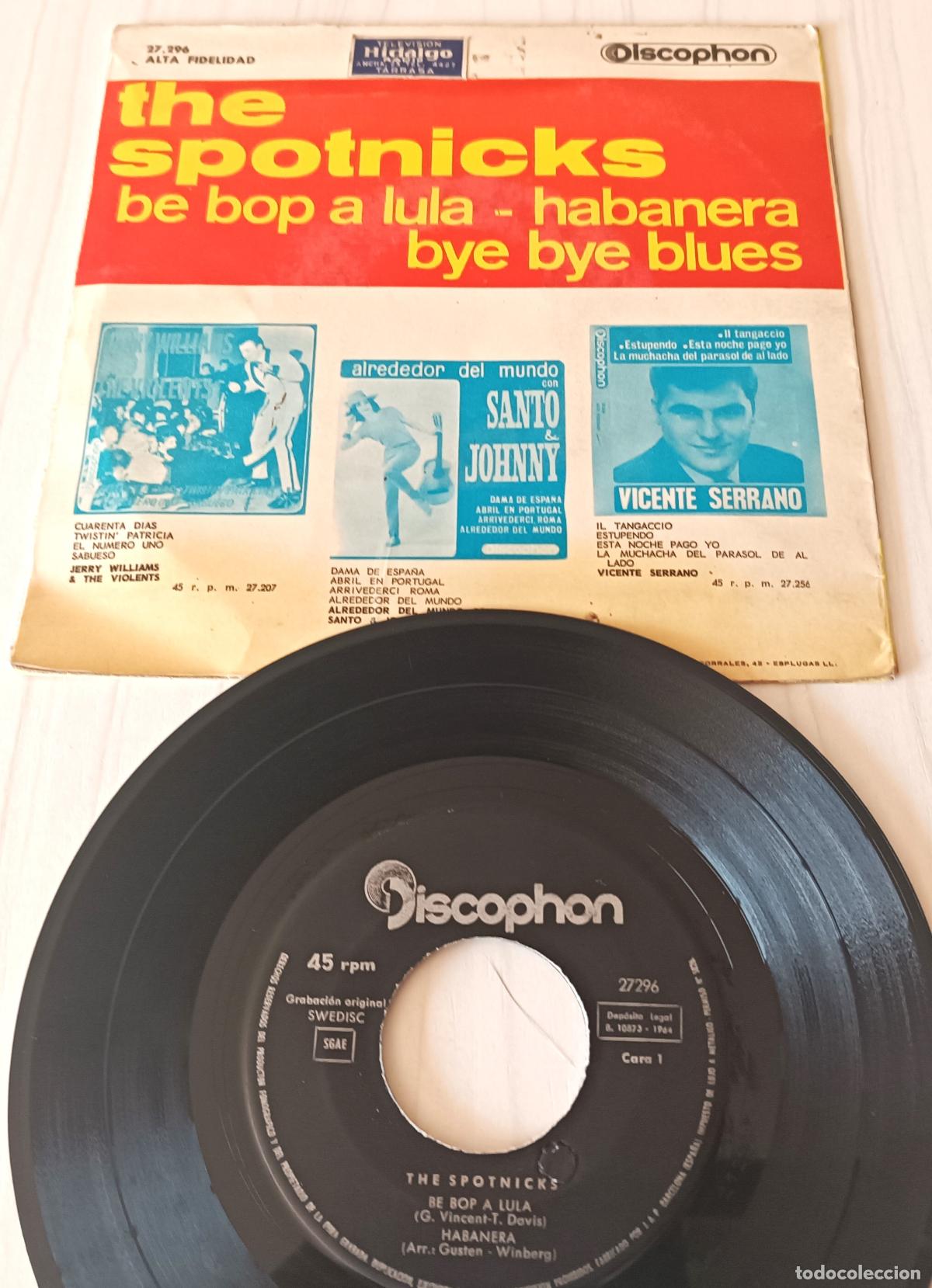 Discos de vinilo: THE SPOTNICKS - BE BOP A LULA DISCOPHON - 1964 - Foto 2