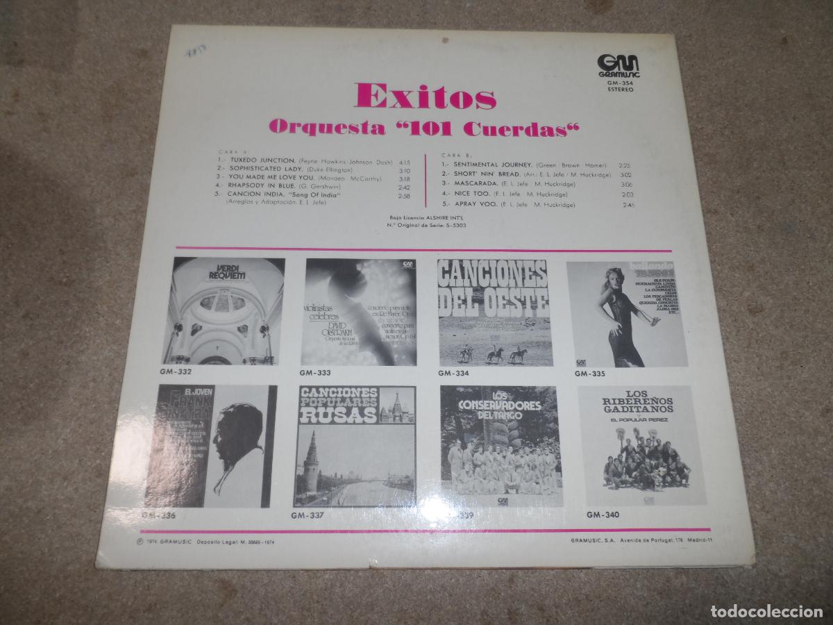 Discos de vinilo: Orquesta 101 Cuerdas - EXITOS (SPAIN 1974) - Foto 2