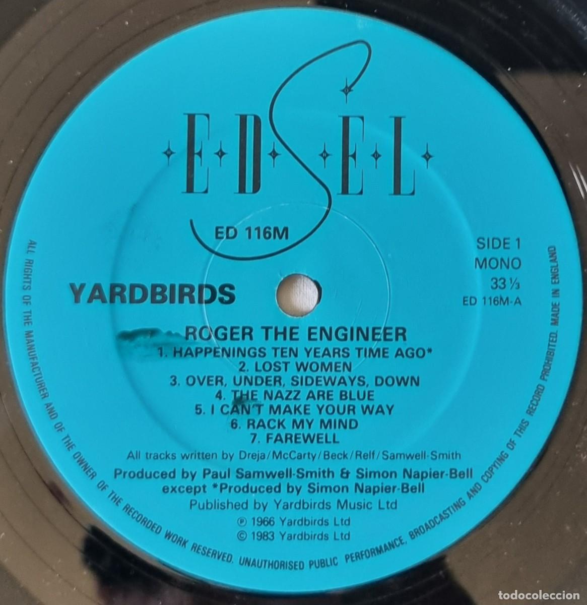 Discos de vinilo: LP Vinilo Yardbirds, Roger The Engineer - Foto 6