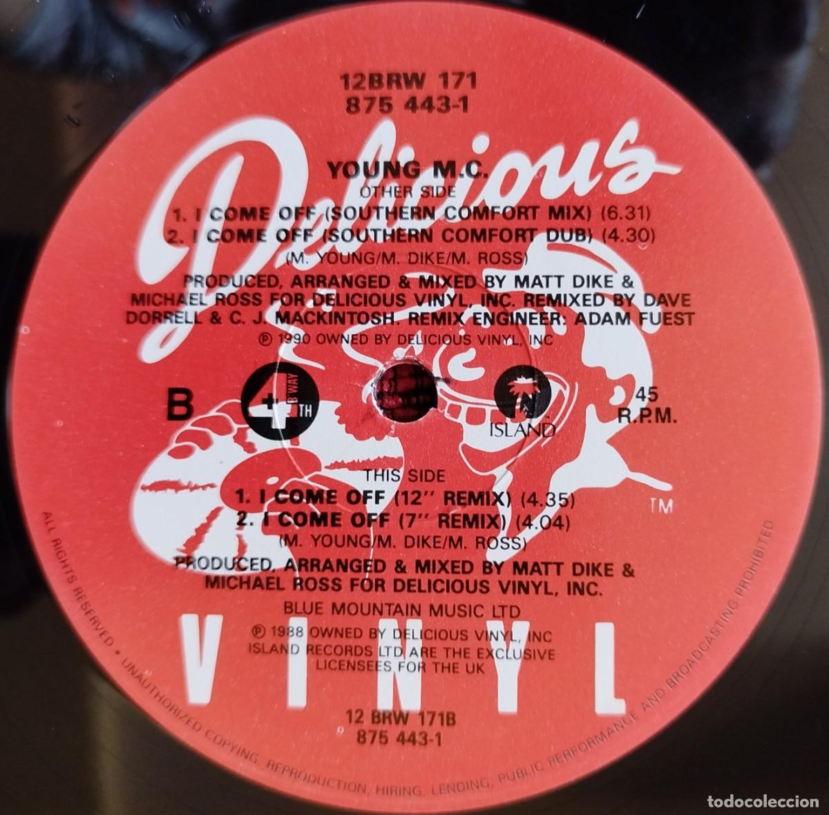Discos de vinilo: YOUNG MC ** I Come Off ** MAXI SINGLE VINILO 1990 UK - Foto 4