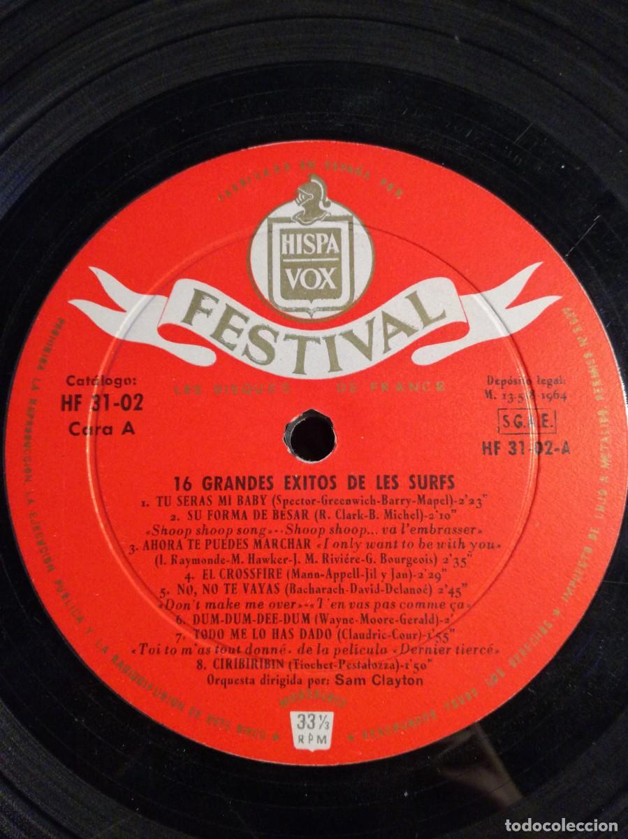 Discos de vinilo: LES SURFS-16 GRANDES EXITOS-ORIGINAL ESPA&Ntilde;OL 1964 - Foto 6