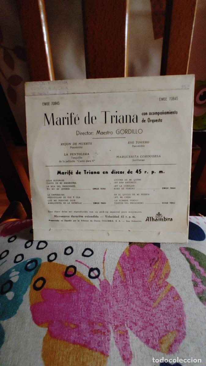 Discos de vinilo: MARIFE DE TRIANA-EP REJON DE MUERTE +3 - Foto 2