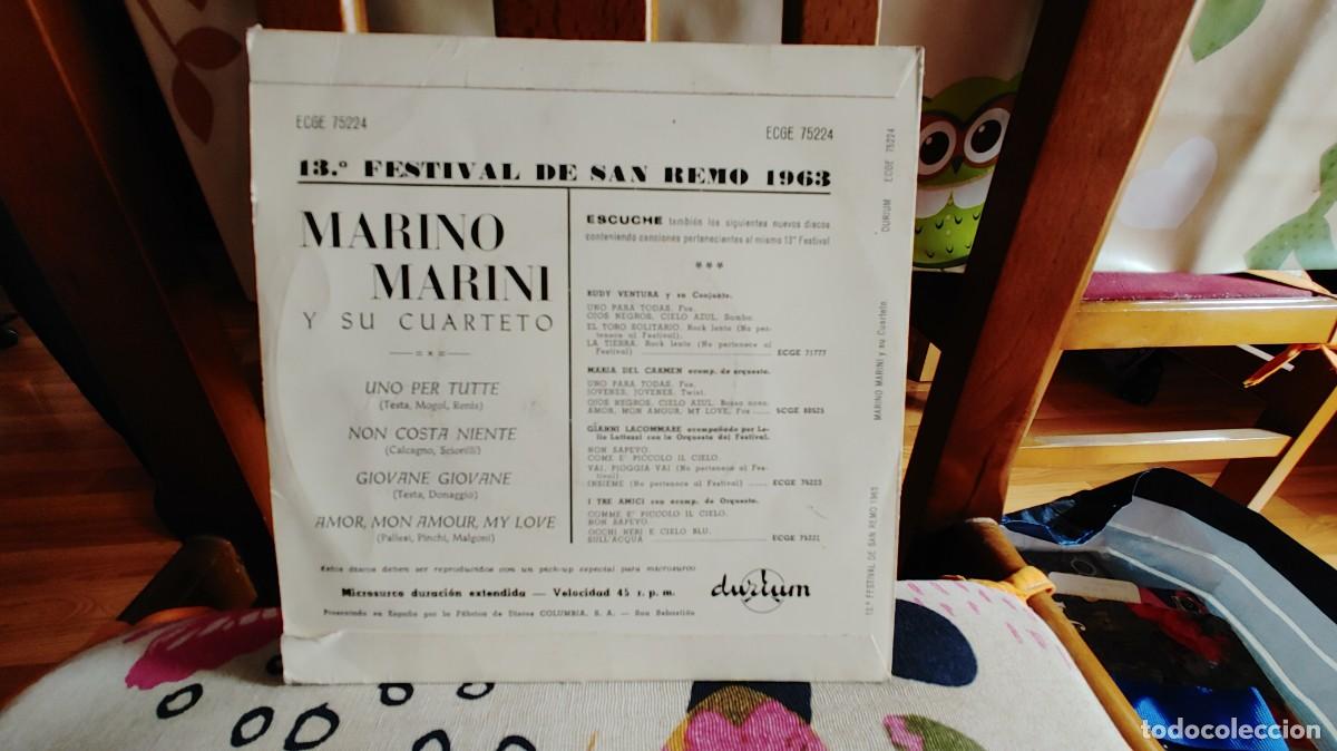 Discos de vinilo: MARINO MARINI-EP UNO PER TUTTE +3 - Foto 2