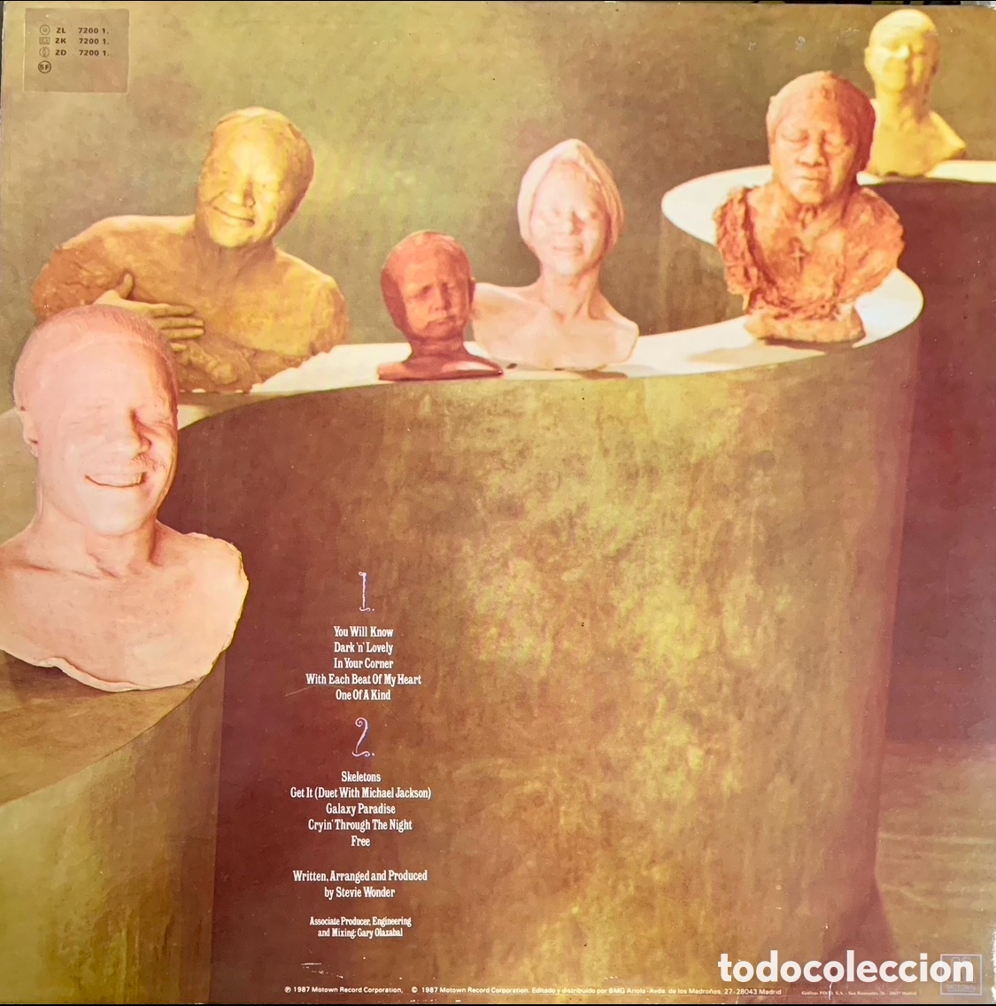 Discos de vinilo: Disco Vinilo LP. Stevie Wonder. &ldquo;Characters&rdquo;. 1987. - Foto 2