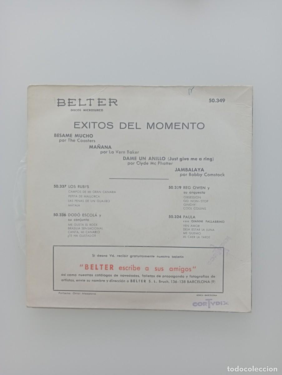Discos de vinilo: Various - Exitos Del Momento (7&rdquo;, EP) 1960 RARO - Foto 2