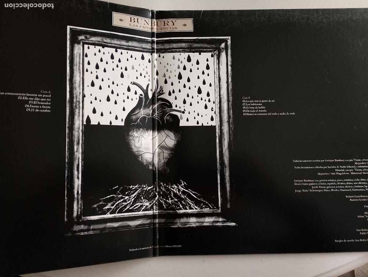 Discos de vinilo: Bunbury &lrm;&ndash; Las Consecuencias 2009, lp + cd - Foto 3