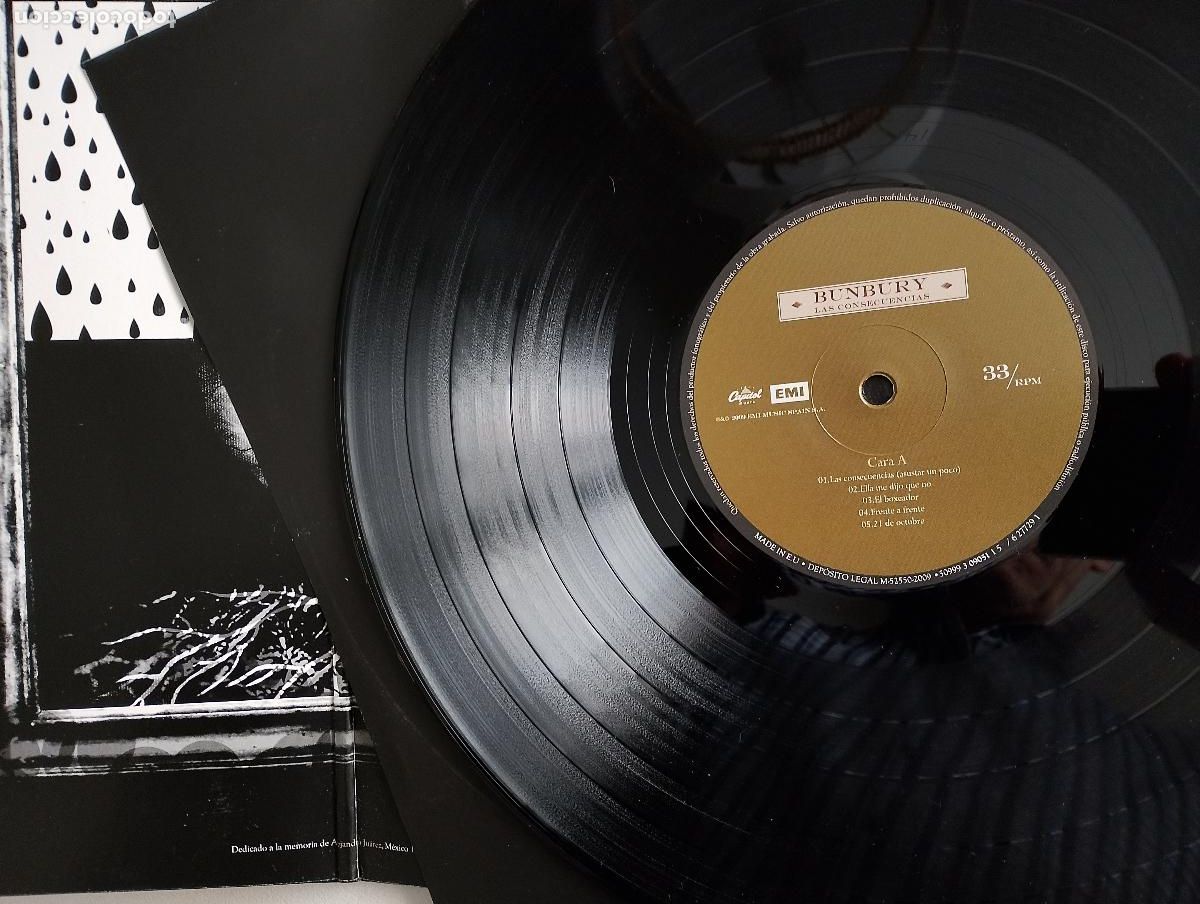 Discos de vinilo: Bunbury &lrm;&ndash; Las Consecuencias 2009, lp + cd - Foto 4