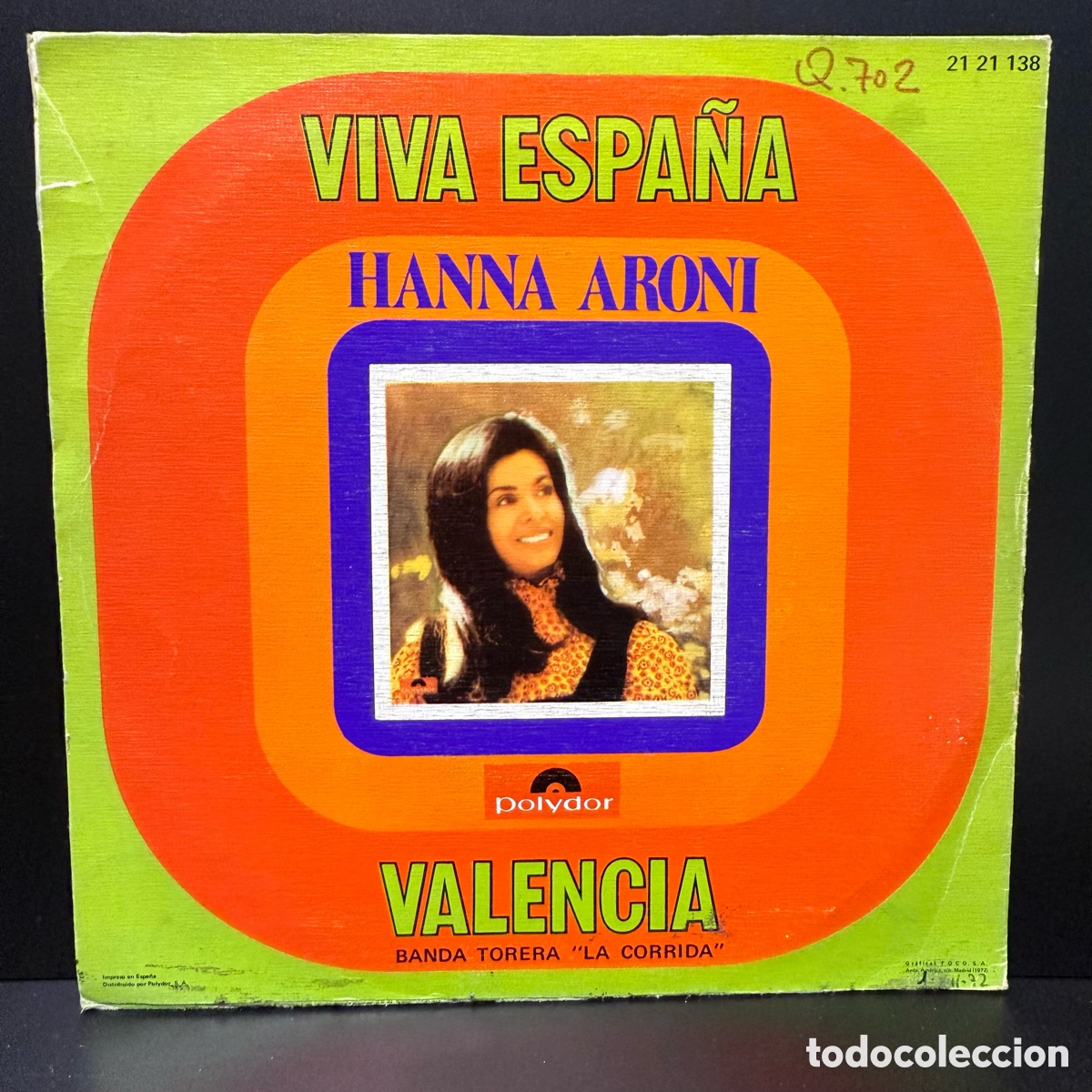 Discos de vinilo: Hanna Aroni - Viva Espa&ntilde;a (Single) - Foto 2