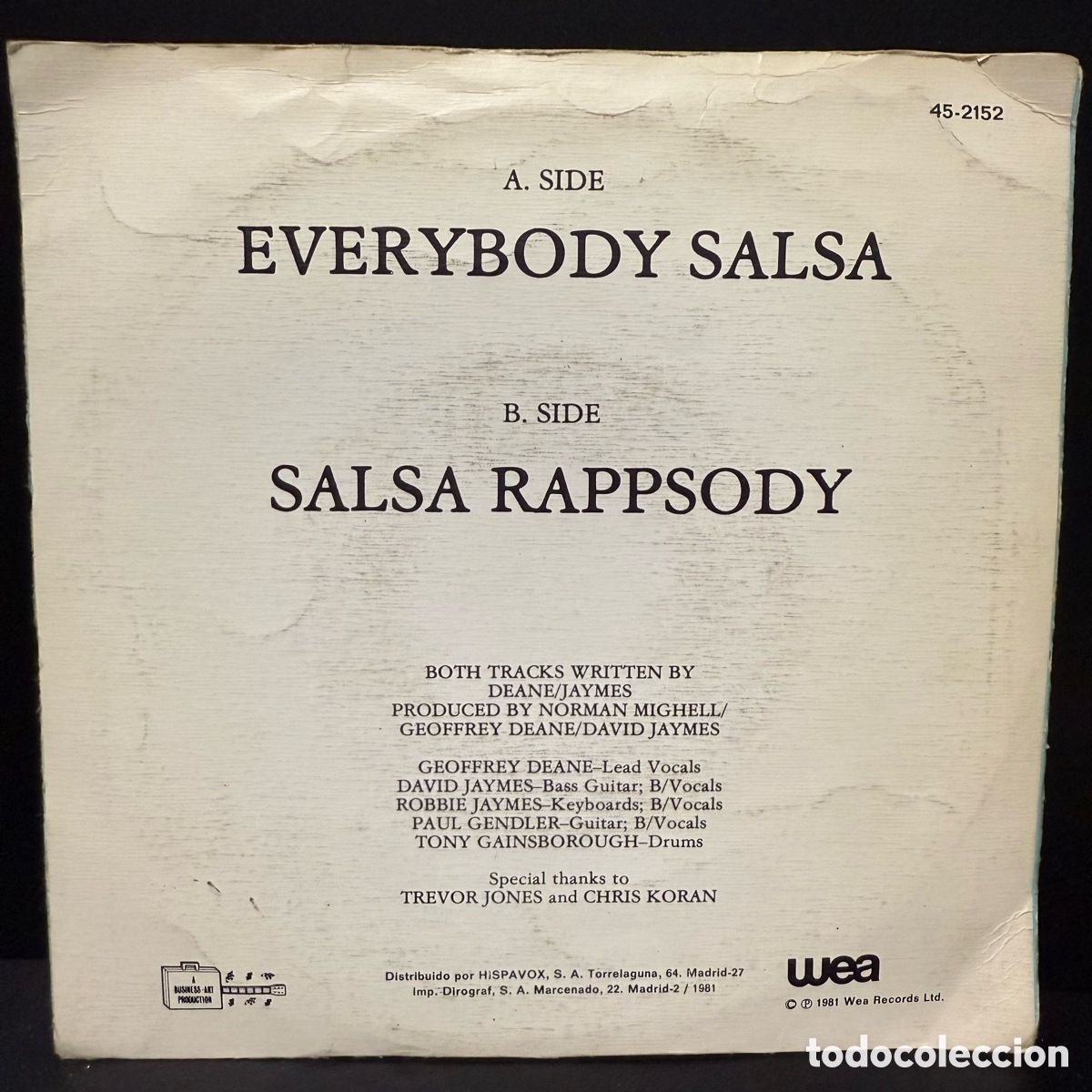 Discos de vinilo: Modern Romance - Everybody Salsa (Single) - Foto 2