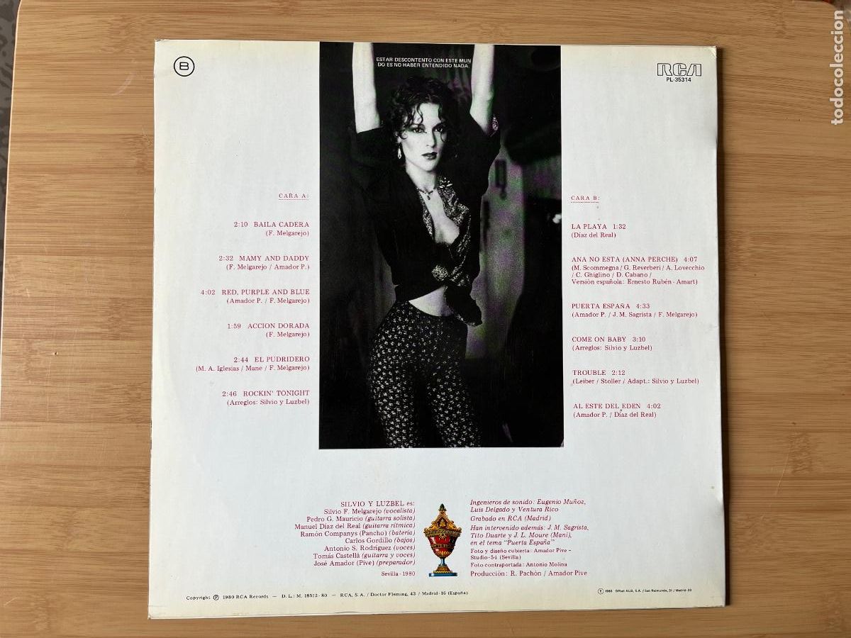 Discos de vinilo: SILVIO Y LUZBEL. Al este del eden. (vinilo lp 1980) - Foto 2