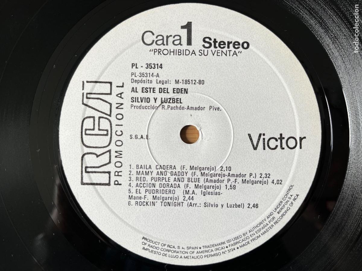 Discos de vinilo: SILVIO Y LUZBEL. Al este del eden. (vinilo lp 1980) - Foto 3